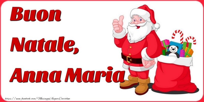 Cartoline di Natale - Babbo Natale | Buon Natale, Anna Maria