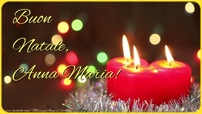 Cartoline di Natale - Albero Di Natale & Candele | Buon Natale, Anna Maria