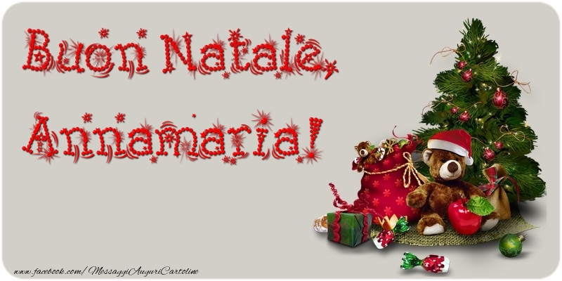 Cartoline di Natale - Albero Di Natale & Animali & Regalo | Buon Natale, Annamaria