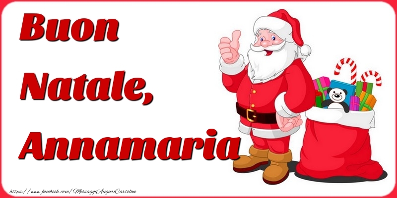 Cartoline di Natale - Buon Natale, Annamaria