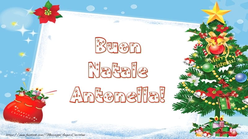 Cartoline di Natale - Albero Di Natale & Regalo | Buon Natale Antonella!