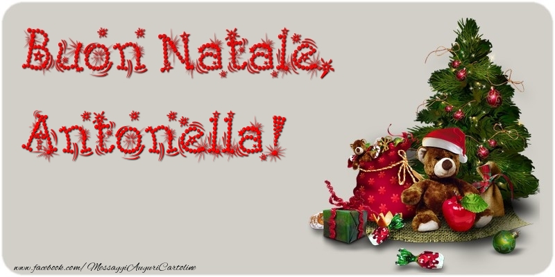 Cartoline di Natale - Albero Di Natale & Animali & Regalo | Buon Natale, Antonella