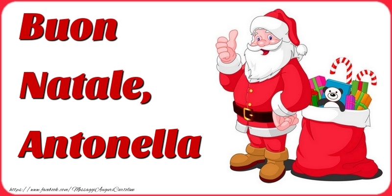 Cartoline di Natale - Buon Natale, Antonella