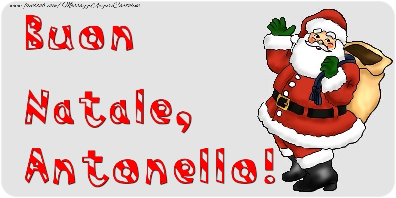 Cartoline di Natale - Babbo Natale & Regalo | Buon Natale, Antonello