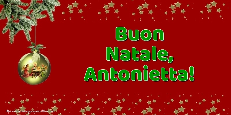 Cartoline di Natale - Palle Di Natale | Buon Natale, Antonietta!