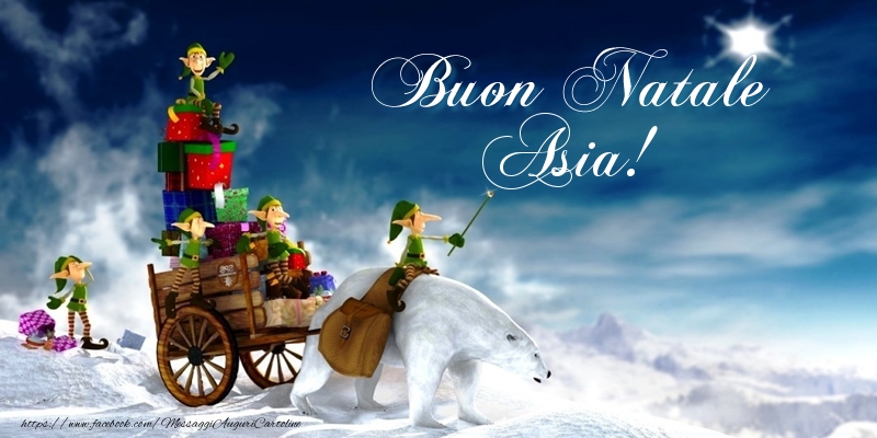 Cartoline di Natale - Buon Natale Asia!