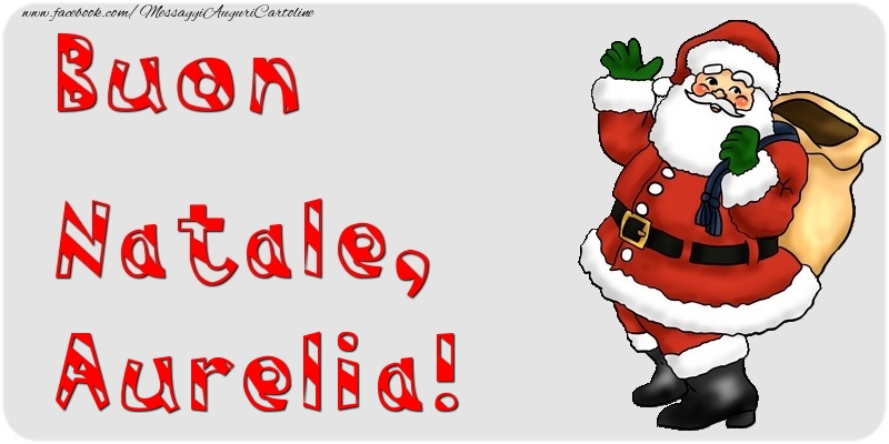 Cartoline di Natale - Babbo Natale & Regalo | Buon Natale, Aurelia