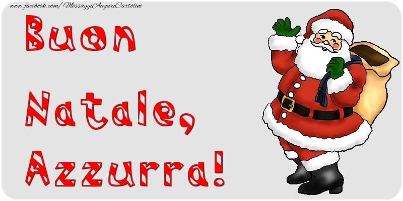 Cartoline di Natale - Babbo Natale & Regalo | Buon Natale, Azzurra