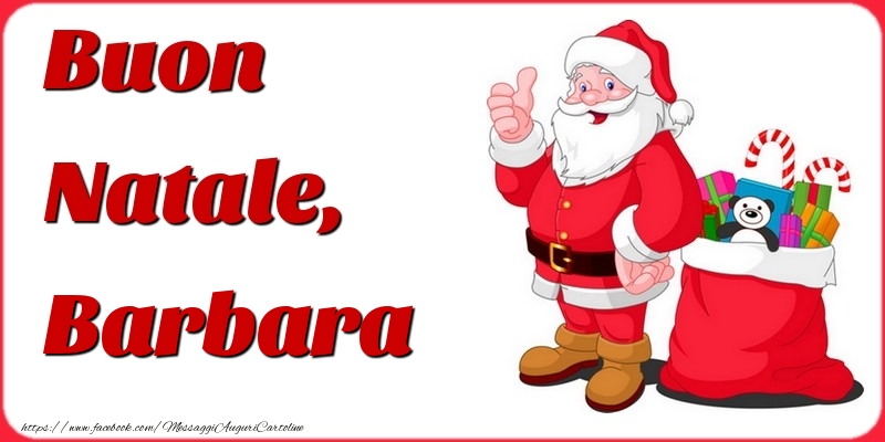 Cartoline di Natale - Babbo Natale | Buon Natale, Barbara