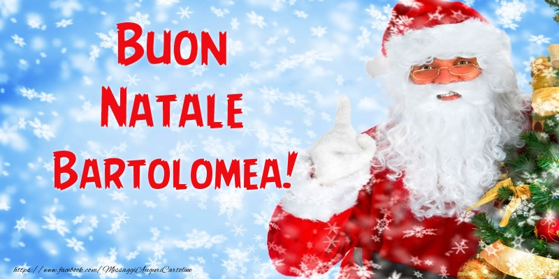 Cartoline di Natale - Babbo Natale | Buon Natale Bartolomea!