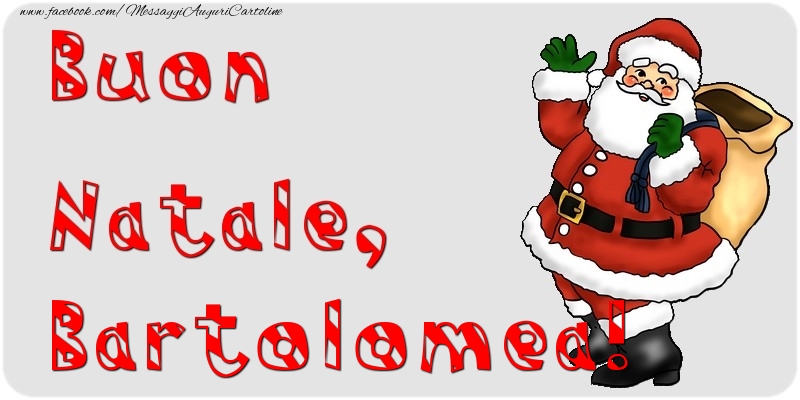 Cartoline di Natale - Babbo Natale & Regalo | Buon Natale, Bartolomea