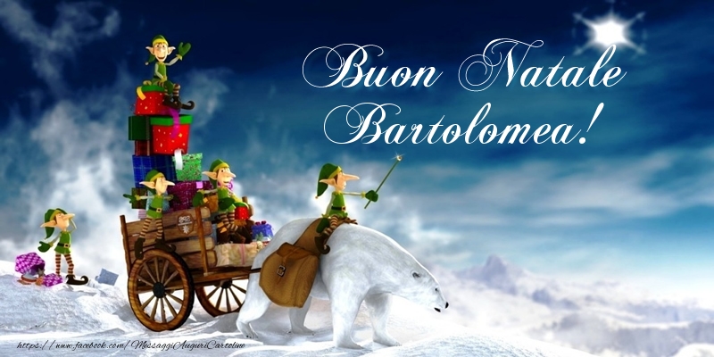  Cartoline di Natale - Regalo | Buon Natale Bartolomea!
