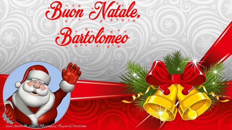 Cartoline di Natale - Babbo Natale & Fiori | Buon Natale, Bartolomeo