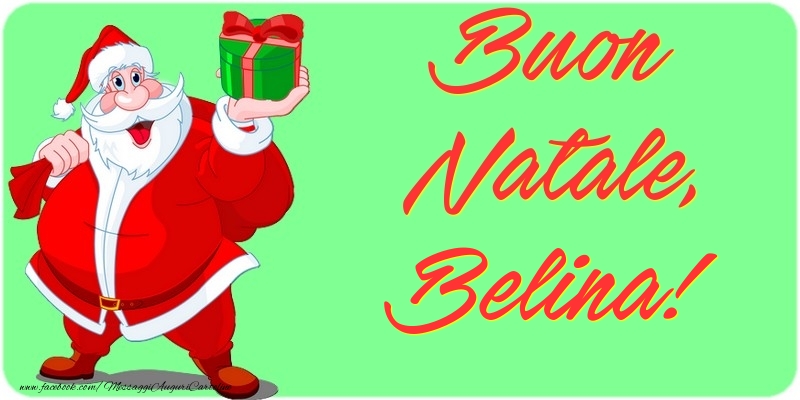 Cartoline di Natale - Babbo Natale & Regalo | Buon Natale, Belina