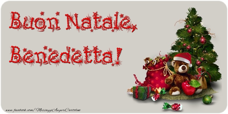 Cartoline di Natale - Albero Di Natale & Animali & Regalo | Buon Natale, Benedetta