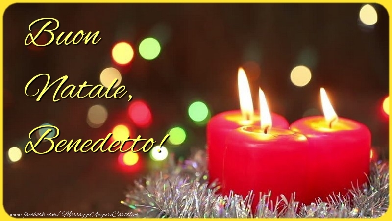 Cartoline di Natale - Albero Di Natale & Candele | Buon Natale, Benedetto