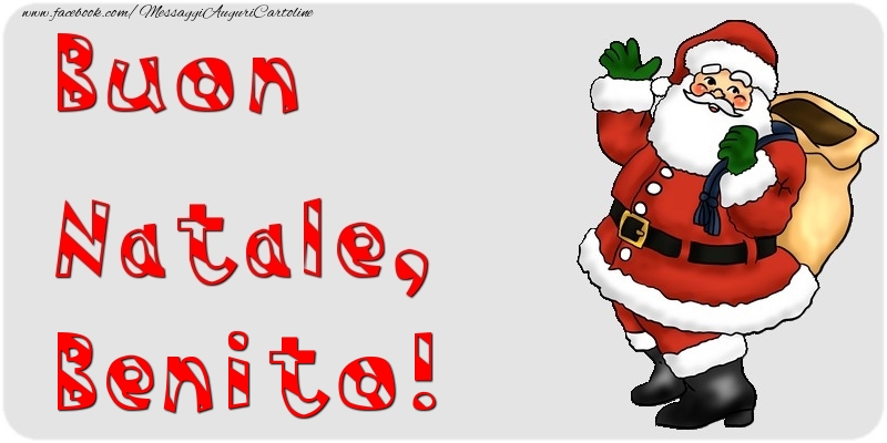 Cartoline di Natale - Babbo Natale & Regalo | Buon Natale, Benito