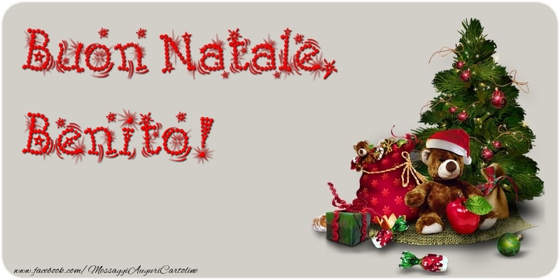 Cartoline di Natale - Albero Di Natale & Animali & Regalo | Buon Natale, Benito