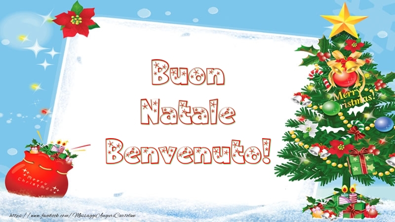 Cartoline di Natale - Albero Di Natale & Regalo | Buon Natale Benvenuto!
