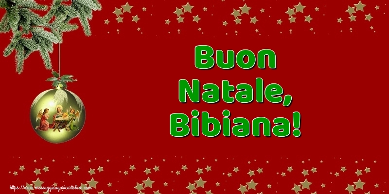 Cartoline di Natale - Buon Natale, Bibiana!