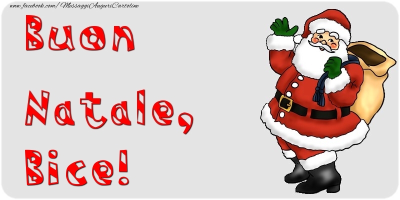Cartoline di Natale - Babbo Natale & Regalo | Buon Natale, Bice
