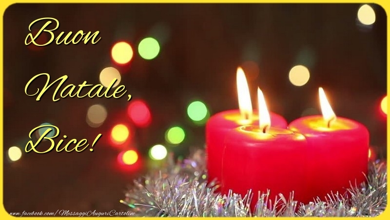 Cartoline di Natale - Albero Di Natale & Candele | Buon Natale, Bice