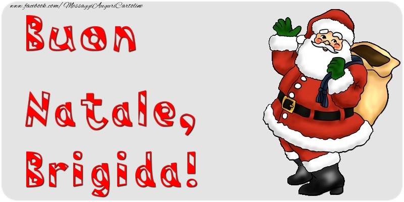 Cartoline di Natale - Babbo Natale & Regalo | Buon Natale, Brigida