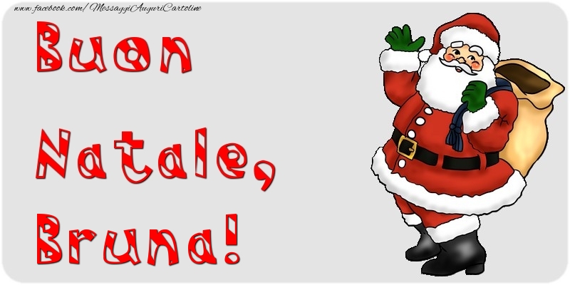 Cartoline di Natale - Babbo Natale & Regalo | Buon Natale, Bruna