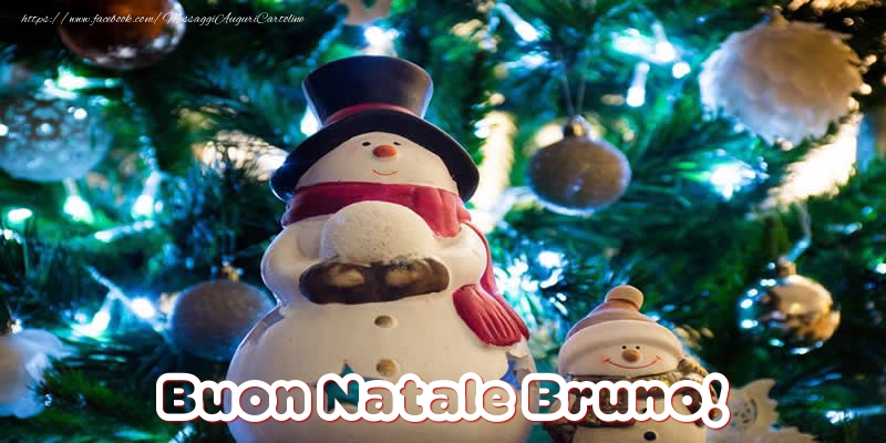 Cartoline di Natale - Pupazzo Di Neve | Buon Natale Bruno!