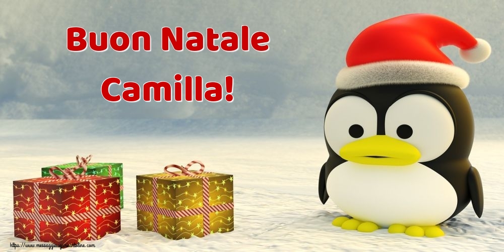 Cartoline di Natale - Animali & Regalo | Buon Natale Camilla!