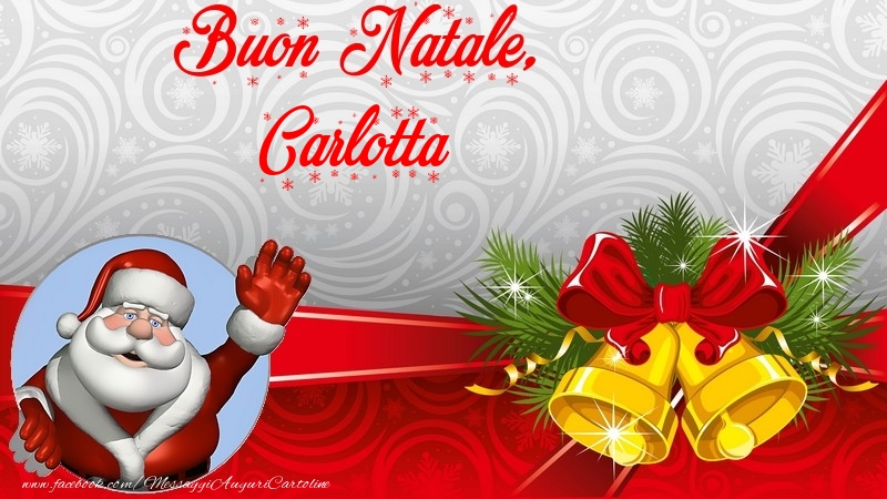 Cartoline di Natale - Babbo Natale & Fiori | Buon Natale, Carlotta