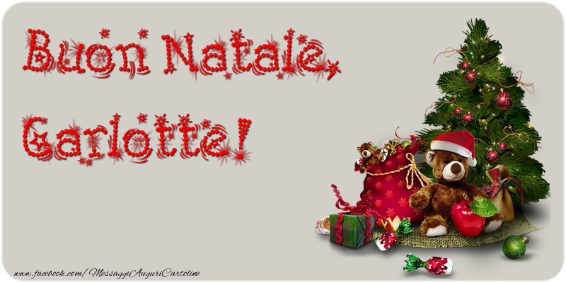 Cartoline di Natale - Albero Di Natale & Animali & Regalo | Buon Natale, Carlotte