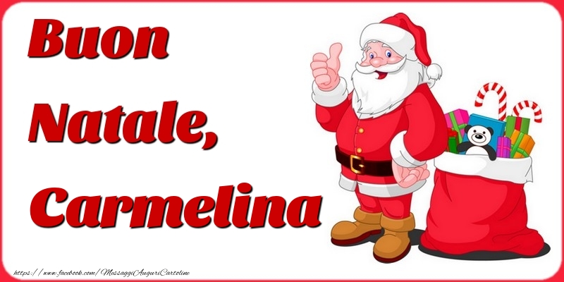 Cartoline di Natale - Buon Natale, Carmelina