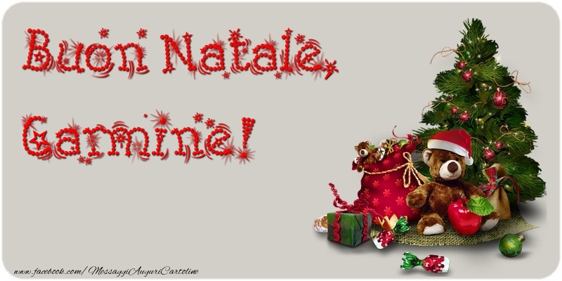 Cartoline di Natale - Albero Di Natale & Animali & Regalo | Buon Natale, Carmine