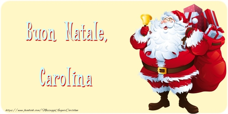 Cartoline di Natale - Buon Natale, Carolina