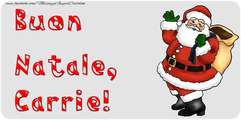 Cartoline di Natale - Babbo Natale & Regalo | Buon Natale, Carrie