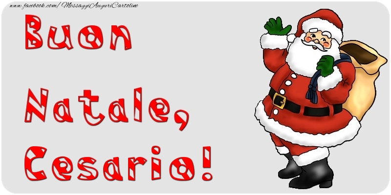 Cartoline di Natale - Babbo Natale & Regalo | Buon Natale, Cesario