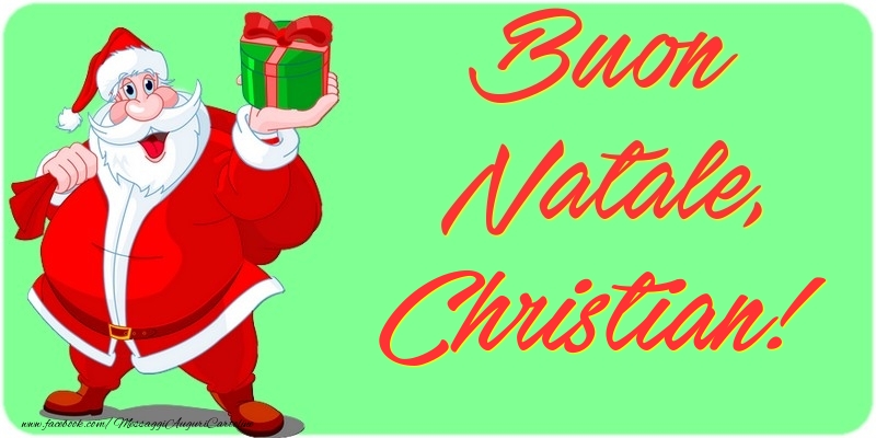 Cartoline di Natale - Babbo Natale & Regalo | Buon Natale, Christian