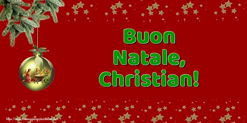 Cartoline di Natale - Buon Natale, Christian!