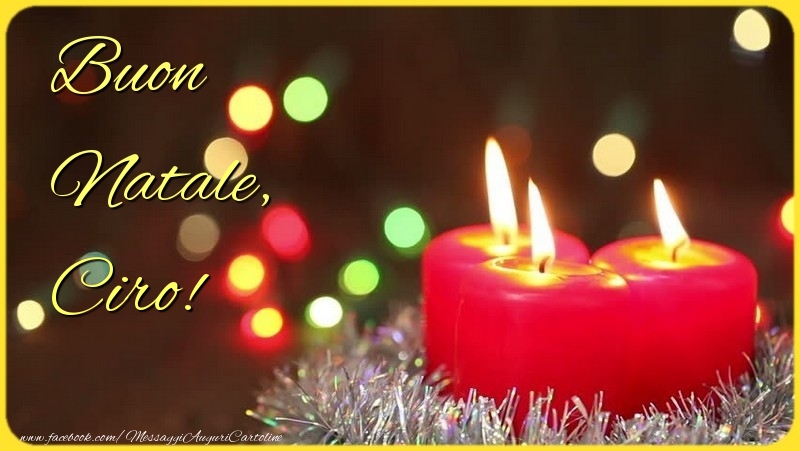 Cartoline di Natale - Albero Di Natale & Candele | Buon Natale, Ciro