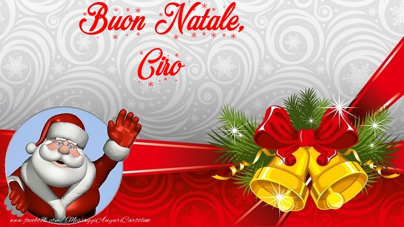 Cartoline di Natale - Babbo Natale & Fiori | Buon Natale, Ciro