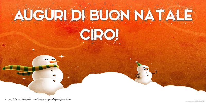  Cartoline di Natale - Pupazzo Di Neve | AUGURI DI BUON NATALE Ciro!