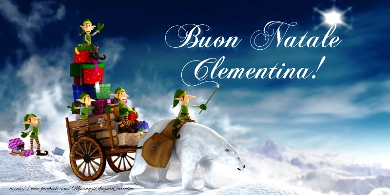 Cartoline di Natale - Regalo | Buon Natale Clementina!