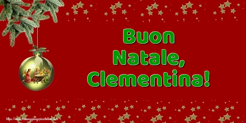 Cartoline di Natale - Buon Natale, Clementina!