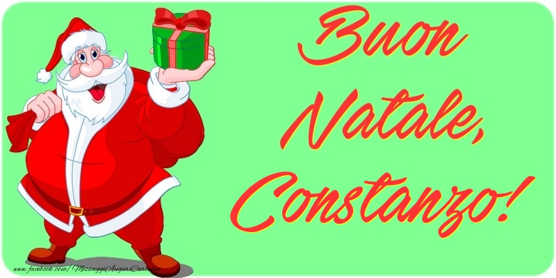 Cartoline di Natale - Babbo Natale & Regalo | Buon Natale, Constanzo