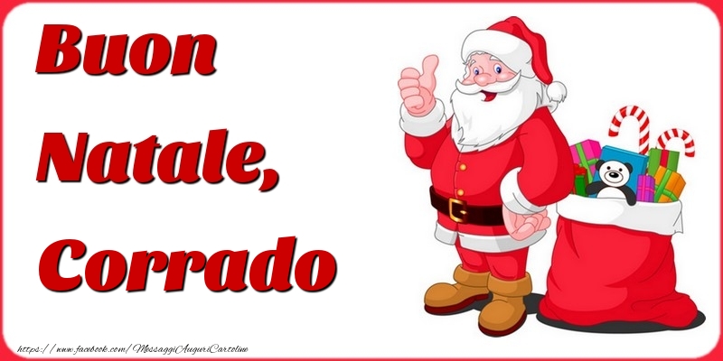 Cartoline di Natale - Babbo Natale | Buon Natale, Corrado