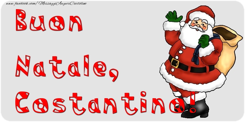 Cartoline di Natale - Babbo Natale & Regalo | Buon Natale, Costantino