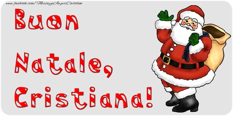 Cartoline di Natale - Babbo Natale & Regalo | Buon Natale, Cristiana