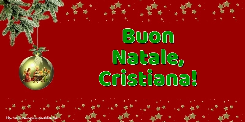 Cartoline di Natale - Buon Natale, Cristiana!