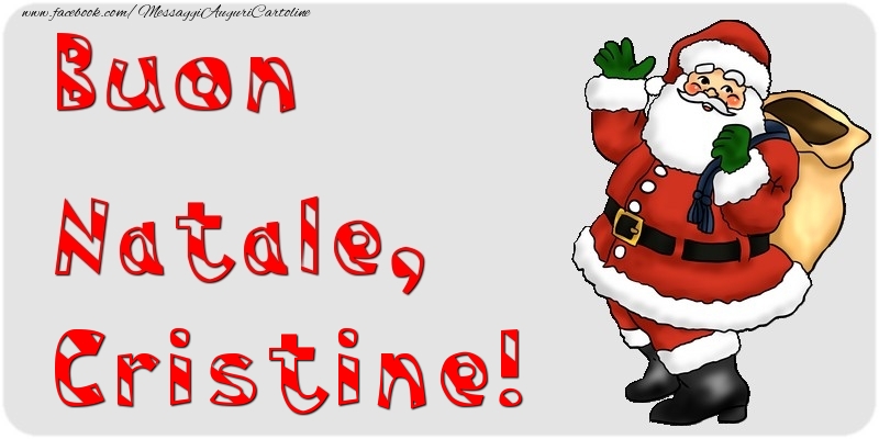 Cartoline di Natale - Babbo Natale & Regalo | Buon Natale, Cristine